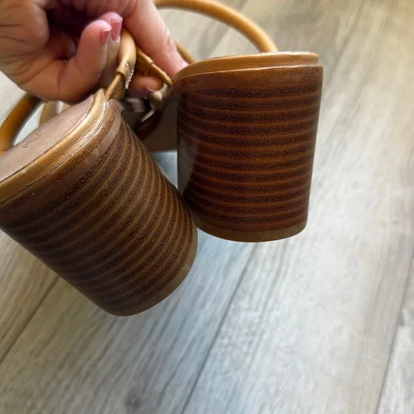 New Madewell Tayla Sandal block heel minimalist tan slides - Picture 4 of 7